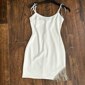 White City Vibe Rhinestone Dress Spaghetti Strap Scoop Neck  Size 3